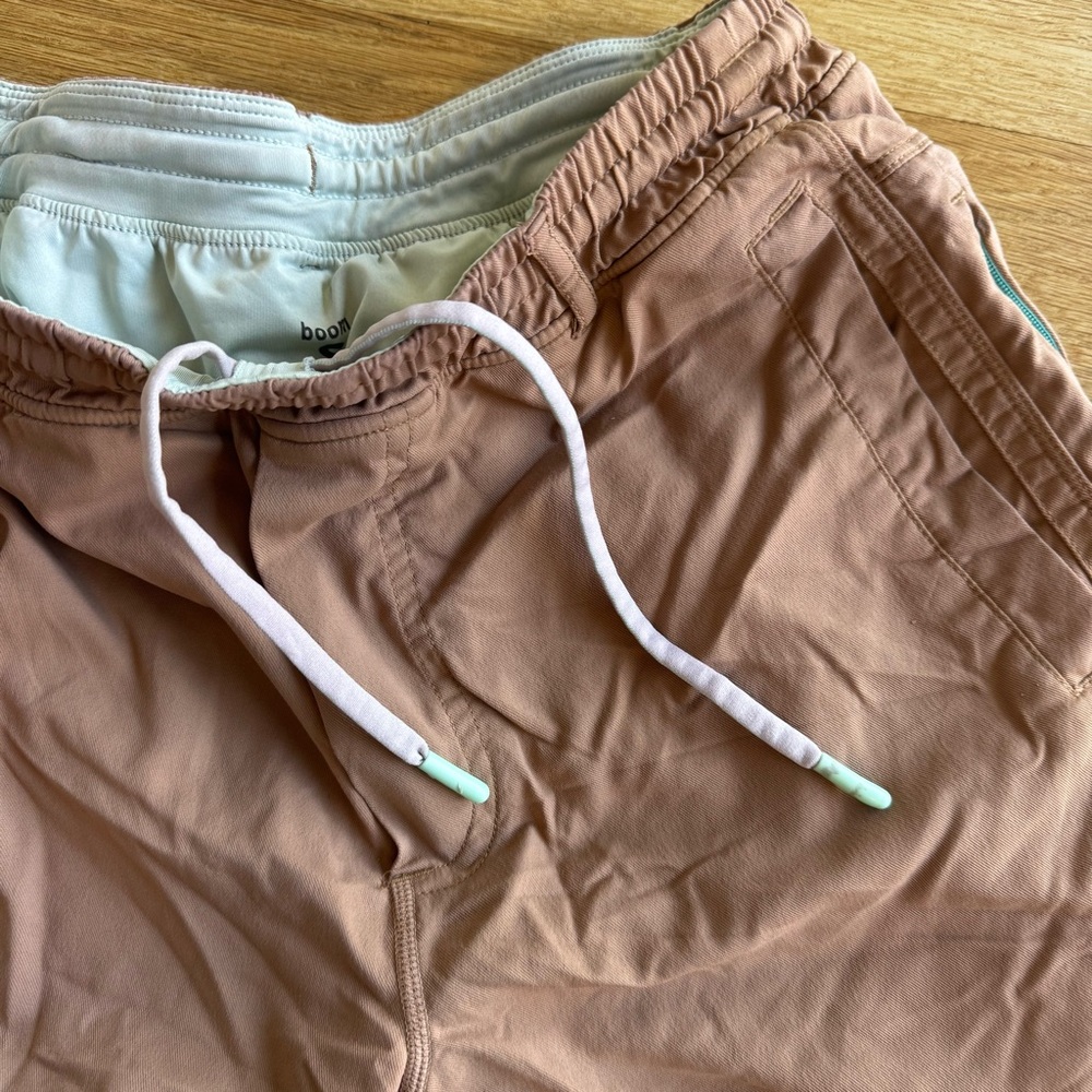 Birddogs Casual Elastic Waist Rust Brown Shorts